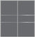 Custom Sliding Aluminum Doors - Style 06 - 2 doors  - Silver Gray Glass