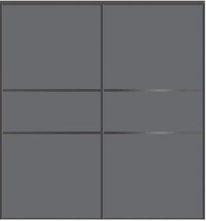 Custom Sliding Black Aluminum Doors - Style 06 - 2 doors - Silver Gray Glass - Doors and Beyond