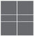 Custom Sliding White Aluminum Doors - Style 06 - 2 doors  - Silver Gray Glass