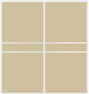 Custom Sliding White Aluminum Doors - Style 07 - 2 doors - Beige Glass - Doors and Beyond