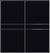 Custom Sliding Black Aluminum Doors - Style 07 - 2 doors  - Black Glass