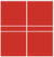 Custom Sliding White Aluminum Doors - Style 07 - 2 doors  - Light Red Glass