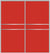 Custom Sliding Aluminum Doors - Style 07 - 2 doors  - Light Red Glass