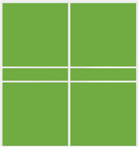 Custom Sliding White Aluminum Doors - Style 07 - 2 doors - Lime Green Glass - Doors and Beyond