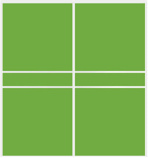 Custom Sliding White Aluminum Doors - Style 07 - 2 doors - Lime Green Glass - Doors and Beyond