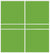 Custom Sliding White Aluminum Doors - Style 07 - 2 doors  - Lime Green Glass