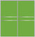 Custom Sliding Aluminum Doors - Style 07 - 2 doors  - Lime Green Glass
