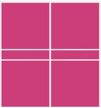 Custom Sliding White Aluminum Doors - Style 07 - 2 doors  - Pink Glass - Doors and Beyond