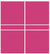 Custom Sliding White Aluminum Doors - Style 07 - 2 doors  - Pink Glass