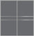 Custom Sliding Aluminum Doors - Style 07 - 2 doors  - Silver Gray Glass