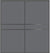 Custom Sliding Black Aluminum Doors - Style 07 - 2 doors  - Silver Gray Glass
