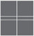 Custom Sliding White Aluminum Doors - Style 07 - 2 doors  - Silver Gray Glass