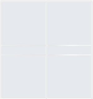 Custom Sliding White Aluminum Doors - Style 07 - 2 doors - White Glass - Doors and Beyond