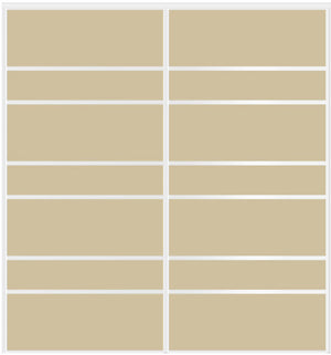 Custom Sliding White Aluminum Doors - Style 09 - 2 doors - Beige Glass - Doors and Beyond