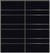 Custom Sliding Black Aluminum Doors - Style 09 - 2 doors  - Black Glass