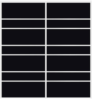 Custom Sliding White Aluminum Doors - Style 09 - 2 doors - Black Glass - Doors and Beyond