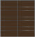 Custom Sliding Black Aluminum Doors - Style 09 - 2 doors  - Brown Glass
