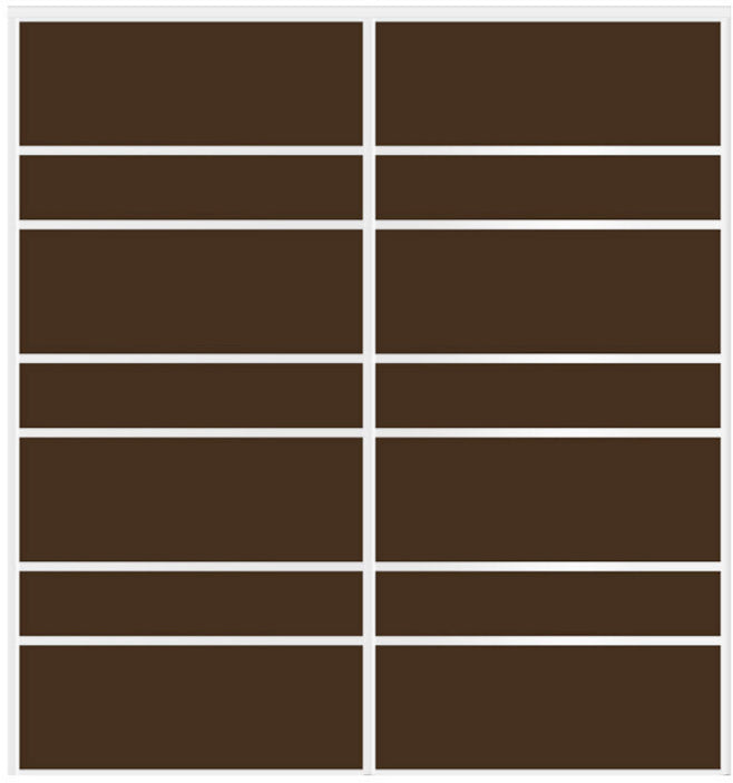 Custom Sliding White Aluminum Doors - Style 09 - 2 doors - Brown Glass - Doors and Beyond