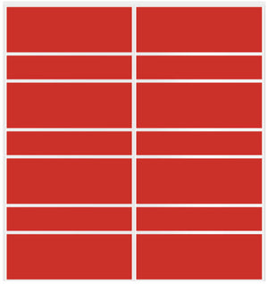 Custom Sliding White Aluminum Doors - Style 09 - 2 doors - Light Red Glass - Doors and Beyond
