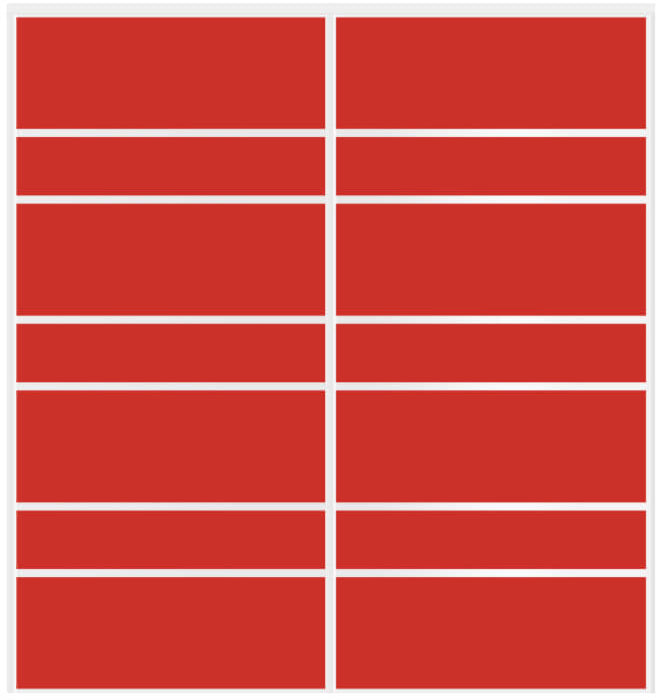 Custom Sliding White Aluminum Doors - Style 09 - 2 doors - Light Red Glass - Doors and Beyond