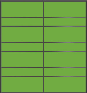 Custom Sliding Black Aluminum Doors - Style 09 - 2 doors - Lime Green Glass - Doors and Beyond