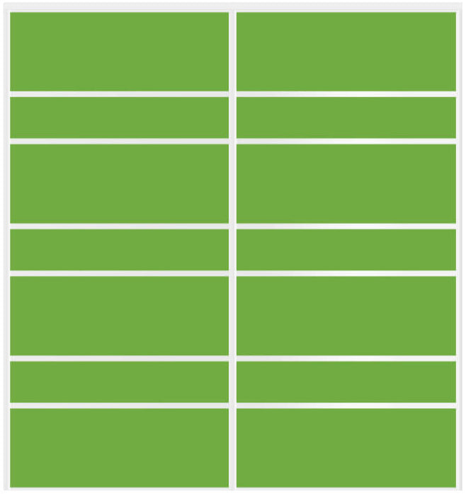 Custom Sliding White Aluminum Doors - Style 09 - 2 doors - Lime Green Glass - Doors and Beyond