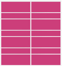 Custom Sliding White Aluminum Doors - Style 09 - 2 doors  - Pink Glass - Doors and Beyond