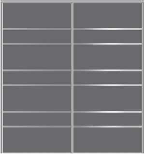 Custom Sliding Aluminum Doors - Style 09 - 2 doors - Silver Gray Glass - Doors and Beyond