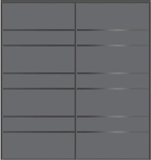 Custom Sliding Black Aluminum Doors - Style 09 - 2 doors - Silver Gray Glass - Doors and Beyond