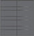 Custom Sliding Black Aluminum Doors - Style 09 - 2 doors  - Silver Gray Glass