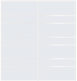 Custom Sliding White Aluminum Doors - Style 09 - 2 doors - White Glass - Doors and Beyond
