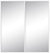 Custom Sliding White Aluminum Doors - Style 01 - 2 doors  - MIrror