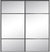 Custom Sliding Black Aluminum Doors - Style 10 - 2 doors  - MIrror