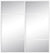 Custom Sliding White Aluminum Doors - Style 10 - 2 doors  - MIrror