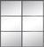 Custom Sliding Black Aluminum Doors - Style 03 - 2 doors  - MIrror