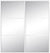 Custom Sliding White Aluminum Doors - Style 03 - 2 doors  - MIrror