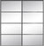 Custom Sliding Black Aluminum Doors - Style 04 - 2 doors  - MIrror
