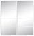 Custom Sliding White Aluminum Doors - Style 04 - 2 doors  - MIrror