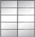 Custom Sliding Black Aluminum Doors - Style 05 - 2 doors  - MIrror