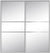 Custom Sliding Aluminum Doors - Style 06 - 2 doors  - MIrror