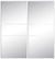 Custom Sliding White Aluminum Doors - Style 06 - 2 doors  - MIrror