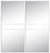 Custom Sliding White Aluminum Doors - Style 07 - 2 doors  - MIrror