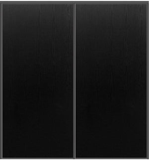 Custom Sliding Black Aluminum Doors - Style 01 - 2 doors  - Black Ash - Doors and Beyond