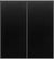Custom Sliding Black Aluminum Doors - Style 01 - 2 doors  - Black Ash
