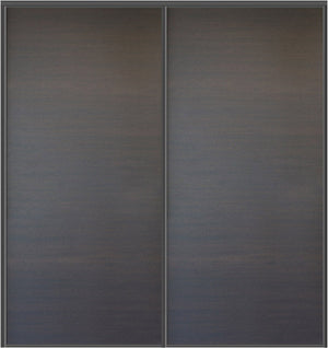 Custom Sliding Black Aluminum Doors - Style 01 - 2 doors  - Japan Oak - Doors and Beyond
