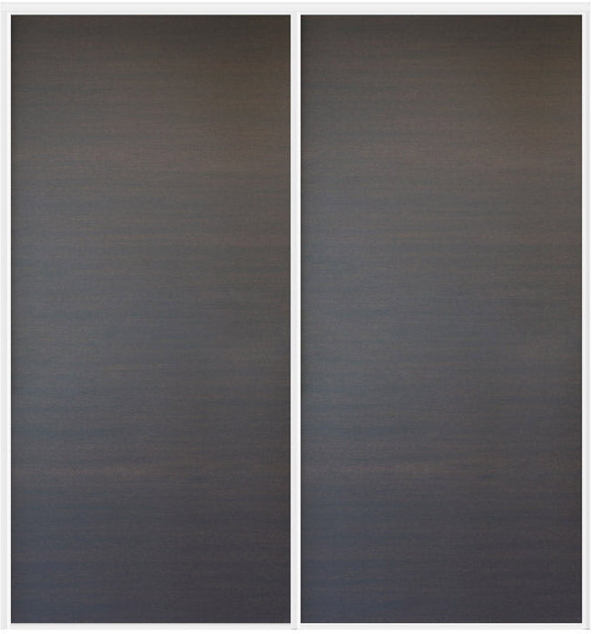 Custom Sliding White Aluminum Doors - Style 01 - 2 doors  - Japan Oak - Doors and Beyond