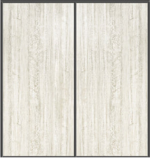 Custom Sliding Black Aluminum Doors - Style 01 - 2 doors - Light Aloe Wood - Doors and Beyond