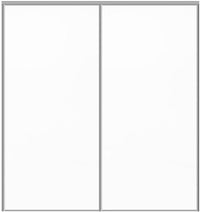 Custom Sliding Aluminum Doors - Style 01 - 2 doors  - Soft White - Doors and Beyond