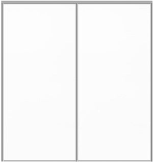 Custom Sliding Aluminum Doors - Style 01 - 2 doors  - Soft White - Doors and Beyond