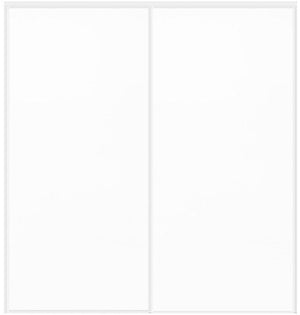 Custom Sliding White Aluminum Doors - Style 01 - 2 doors  - Soft White - Doors and Beyond